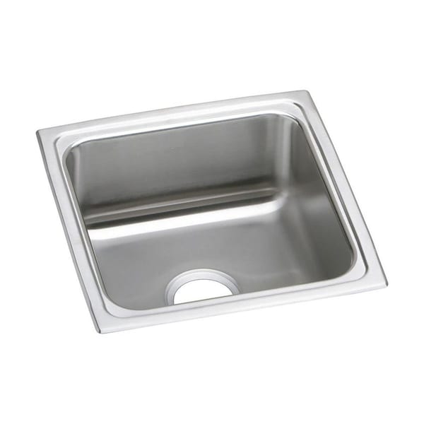 Lustertone Stainless Steel 17 X 17-1/2 X 7-5/8 Single Bowl Top Mount Sink